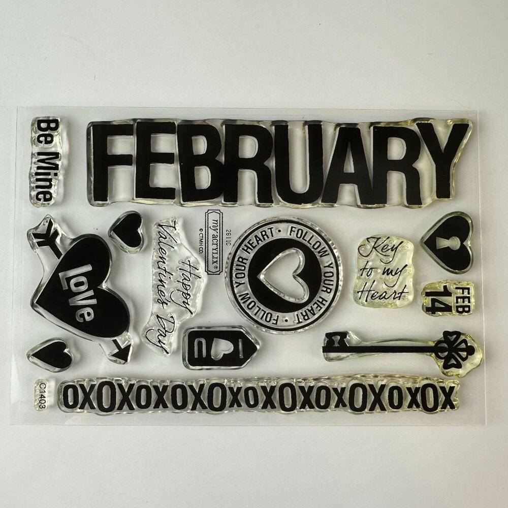 My Acrylix In The Month of February Stamps CTMH c1403